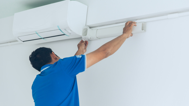 You call a professional to do your air conditioning installation for you